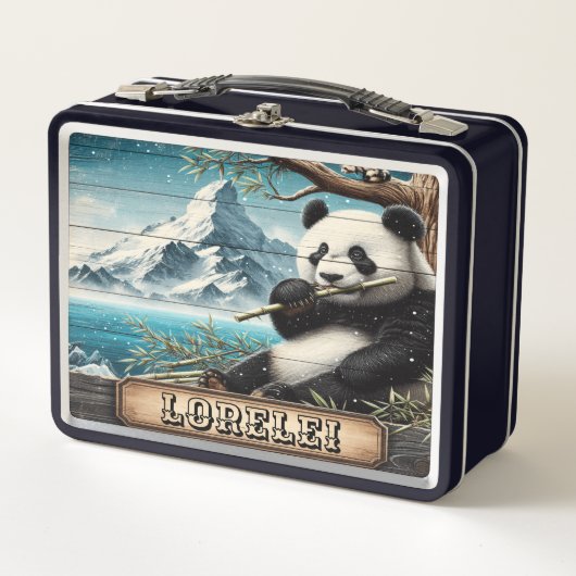 Lunch Box Panda's Mountain Vista : Repose en Bambou (Devant)