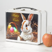 Lunch Box Panier et oeufs de lapin de Pâques (En situation)