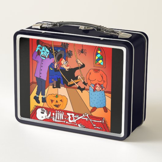 Lunch Box Panier-repas en métal de Halloween par le (Dos)
