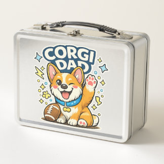 Lunch Box Papa Corgi Mignon Football Kawaii Clin d'œil Art C