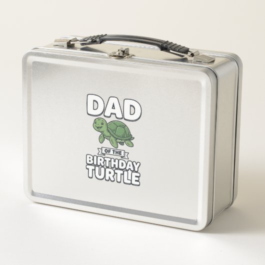 Lunch Box Papa de la tortue d'anniversaire Conception drôle (Devant)