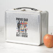 Lunch Box Papa fier Autisme Garçon le plus dur Design vector (En situation)