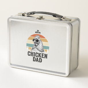 Lunch Box Papa Poule Vintage Sunset Drôle Amateur de Poule S