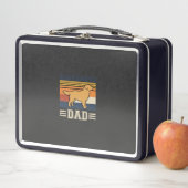 Lunch Box Papa Retriever doré Chien Rétro (En situation)