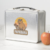 Lunch Box PAPABARA Conception Vectorielle Papa Capybara Rétr (En situation)