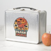 Lunch Box Papawsaurus Rétro Dinosaure Coucher de Soleil Desi (En situation)