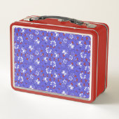 Lunch Box Papier peint baroque - motif de fleurs bleues (Dos)