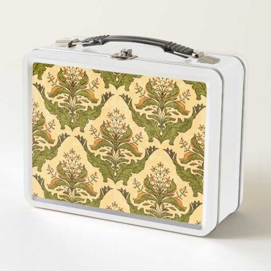 Lunch Box Papier peint floral classique : damassé stylisé. (Devant)