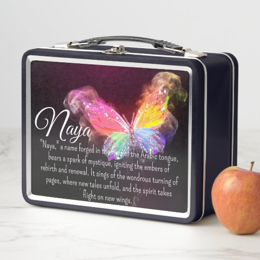 Lunch Box Papillon aquarelle clair (En situation)