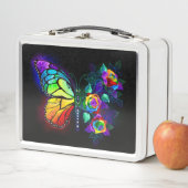 Lunch Box Papillon arc-en-ciel (En situation)