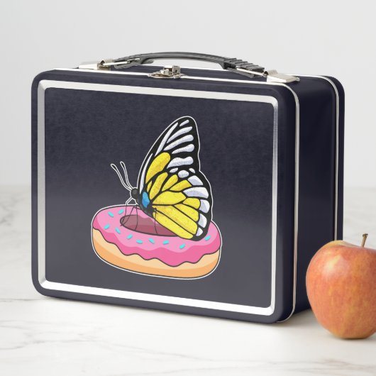 Lunch Box Papillon avec Donut (En situation)