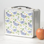 Lunch Box Papillon bleu creux (En situation)