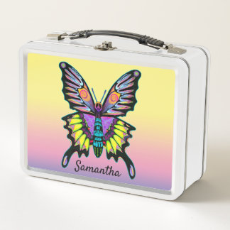 Lunch Box Papillon de paix coloré Personnalisé