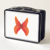 Lunch Box Papillon rouge orange avec votre nom (Devant)