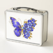 Lunch Box Papillon saphir à fleurs (Dos)