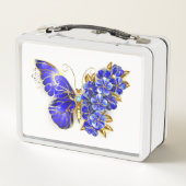 Lunch Box Papillon saphir à fleurs (Dos)