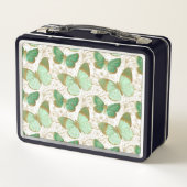 Lunch Box Papillon Vert Fleur Florale Fleurir (Dos)