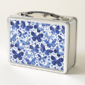 Lunch Box Papillons Aquarelle Bleu (Dos)