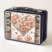 Lunch Box Papillons, Coeurs et Fleurs (Dos)