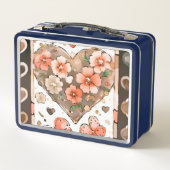 Lunch Box Papillons, Coeurs et Fleurs (Dos)