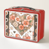 Lunch Box Papillons, Coeurs et Fleurs (Devant)