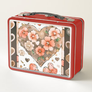 Lunch Box Papillons, Coeurs et Fleurs