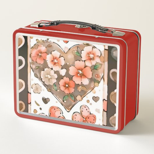 Lunch Box Papillons, Coeurs et Fleurs (Dos)