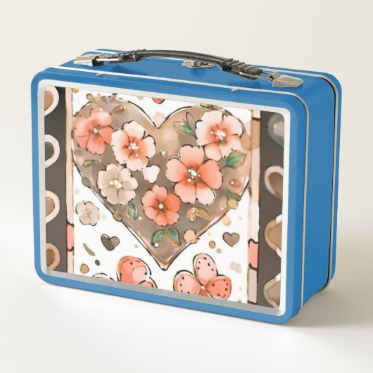 Lunch Box Papillons, Coeurs et Fleurs (Dos)