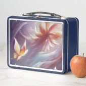 Lunch Box Papillons stylisés et fleurs (En situation)