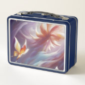 Lunch Box Papillons stylisés et fleurs (Dos)