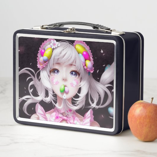 Lunch Box Pâques/printemps Anime fille (En situation)