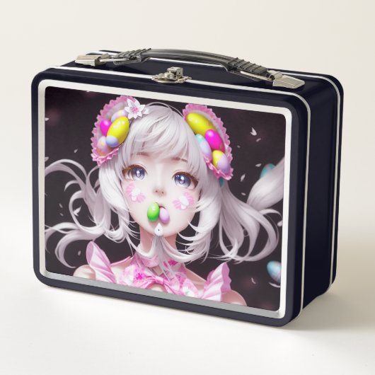 Lunch Box Pâques/printemps Anime fille (Devant)