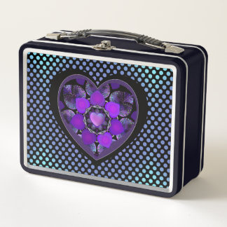 Lunch Box Parapluie violet & coeurs .7