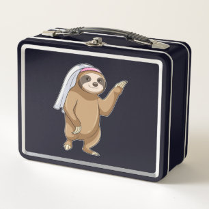 Lunch Box Paresseux comme mariée avec voile