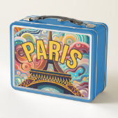 Lunch Box Paris avec graphique cool et tour Eiffel (Dos)
