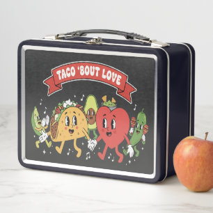 Lunch Box Parlons d'amour de Taco Mignon dessin animé rétro