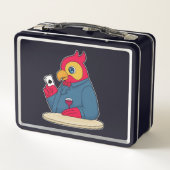 Lunch Box Parrot au Poker avec cartes de Poker (Dos)