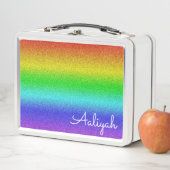 Lunch Box Parties scintillant arc-en-ciel (En situation)