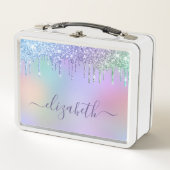 Lunch Box Parties scintillant arc-en-ciel personnalisée (Devant)