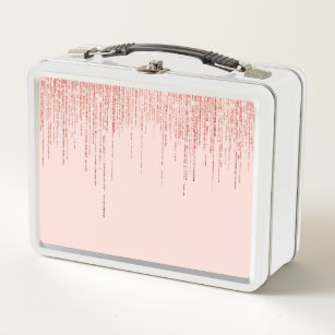 Lunch Box Parties scintillant de luxe Rose Rose Gold Sparkly