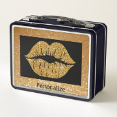 Lunch Box Parties scintillant d'or Lèvres Sparkle tendance P (Dos)