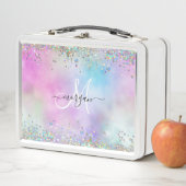 Lunch Box Parties scintillant holographique Rainbow Pastels  (En situation)