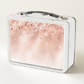 Lunch Box Parties scintillant Peach Rose or Monogramme (Dos)