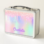 Lunch Box Parties scintillant rose arc-en-ciel brillant irid (Dos)