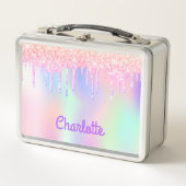 Lunch Box Parties scintillant rose arc-en-ciel brillant irid (Devant)