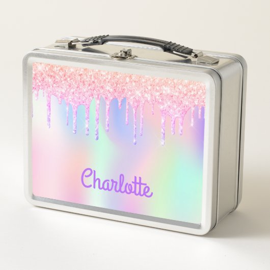 Lunch Box Parties scintillant rose arc-en-ciel brillant irid (Devant)