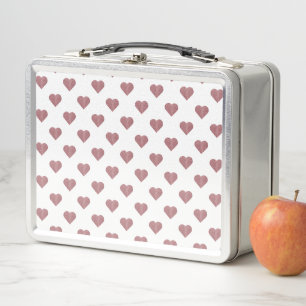 Lunch Box Parties scintillant Rose Gold Coeurs Arrière - pla
