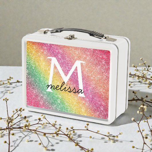 Lunch Box Parties scintillant rose jaune vert