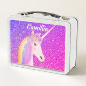 Lunch Box Parties scintillant violette rose Unicorn Imaginai (Dos)