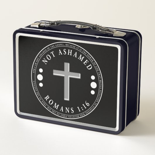 Lunch Box Pas honteux de l'Evangile Verse chrétien (Dos)